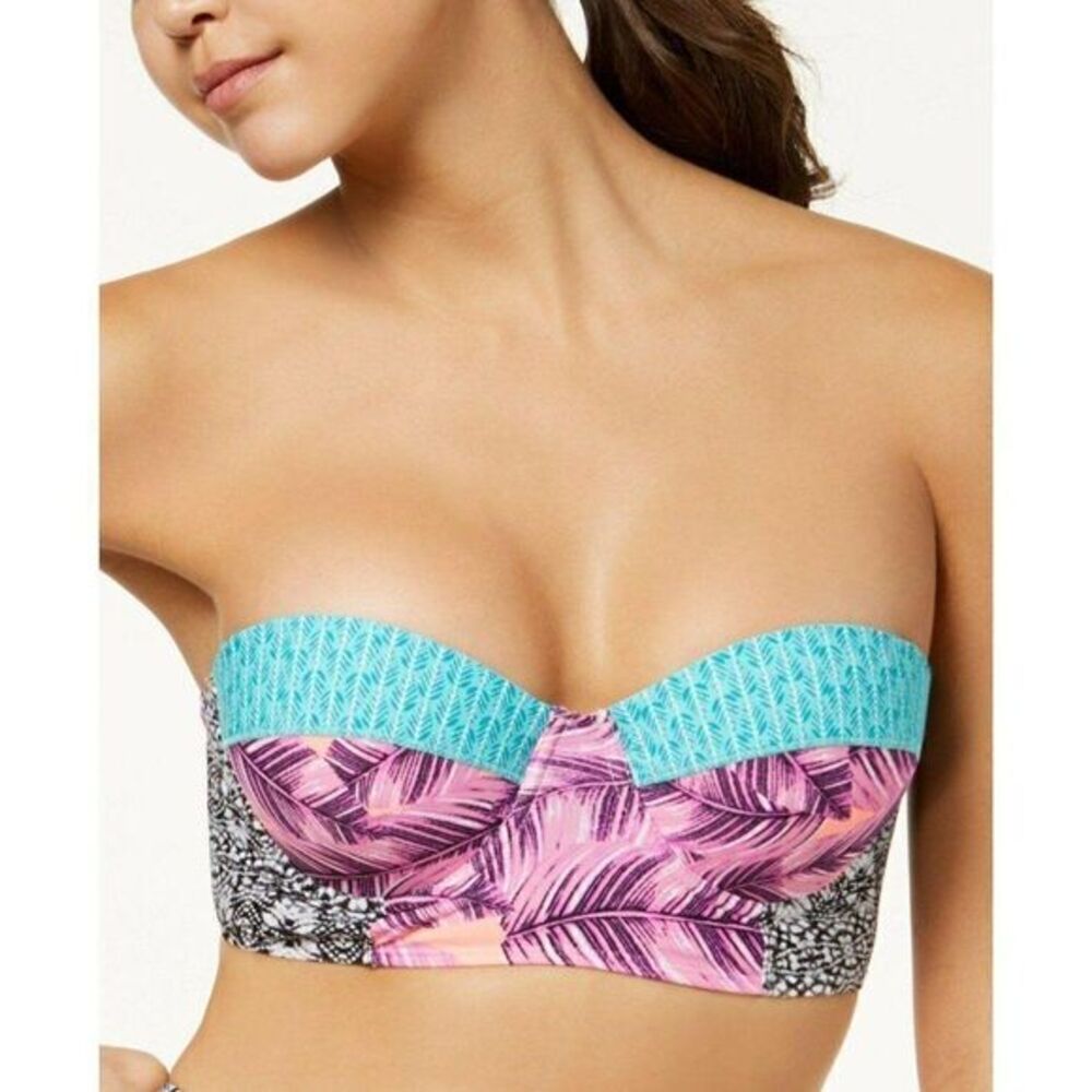Hula Honey Underwire Push-Up Bikini Swim Top M